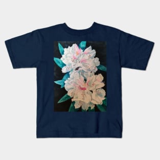 Pink rhodedendron watercolour painting Kids T-Shirt